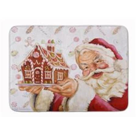 Carolines Treasures 19 x 27 in. Santa Claus a Home for the Holidays Machine Washable Memory Foam Mat PJH3006RUG